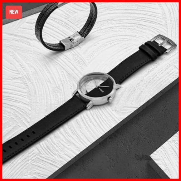 Unisex Minimalist Quartz Watch, Waterproof, Leather Band, 39mm Dial main image 4